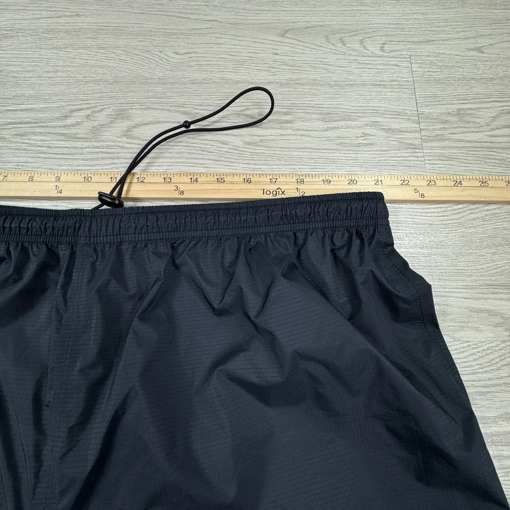 LL Bean Mens Rain Pants Ripstop Waterproof Black XL(?) Ankle Zip Hiking Outdoor